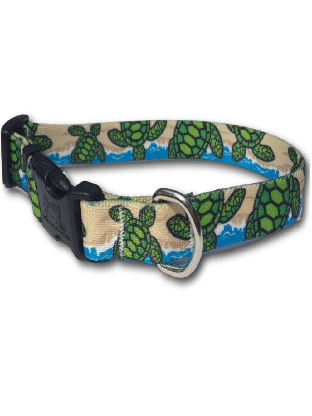 Size Large Turtles on the Beach Machine Washable Dog Collar